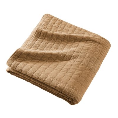 ALTOBUY Couvre-lit 240x260cm En Coton Jacquard Coloris Camel - Zalya