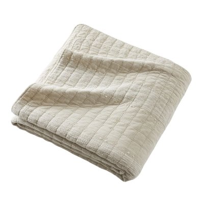 ALTOBUY Couvre-lit 240x260cm En Coton Jacquard Coloris Sable - Zalya
