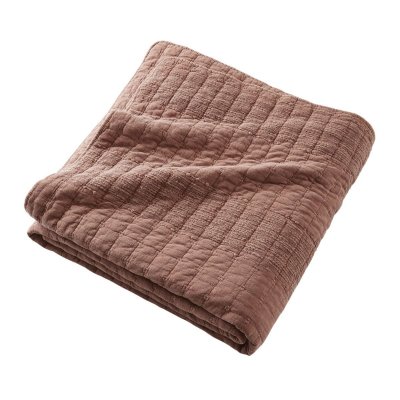 ALTOBUY Couvre-lit 240x260cm En Coton Jacquard Coloris Terracotta - Zalya