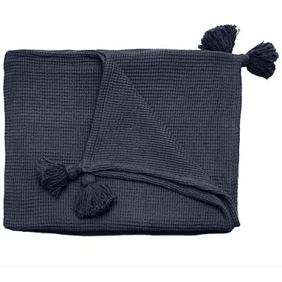 VENT DU SUD Couvre Lit Vivace en Nid d'abeille - Orage 260 x 240 cm