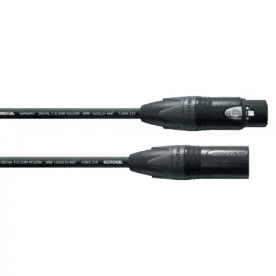 CORDIAL CPD10FM - C&acirc;ble DMX Neutrik XLR m&acirc;le 3 points - XLR femelle 3 points 10 m