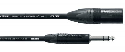 CORDIAL CPM10MV - C&acirc;ble audio XLR m&acirc;le - jack st&eacute;r&eacute;o m&acirc;le 10 m s&eacute;rie Peak