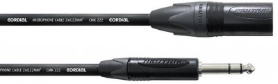CORDIAL CPM2.5MV - C&acirc;ble audio st&eacute;r&eacute;o XLR m&acirc;le - jack 2,5 m s&eacute;rie Peak