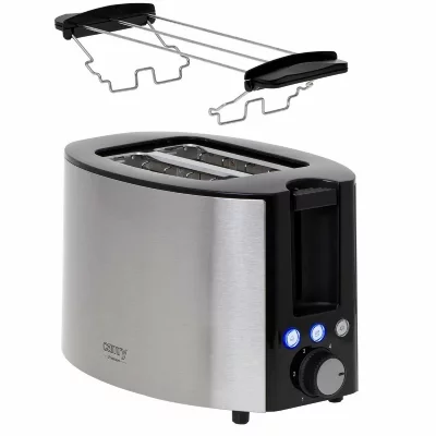 CAMRY Cr 3215 1000w 2 tranches plastique acier inoxydable argent noir