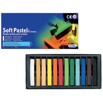 MUNGYO Craies pastel sec carre assorties - boite de 12