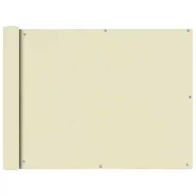 Cran de balcon en tissu Oxford 90x600 cm Cr&egrave;me Vidaxl Cr&egrave;me