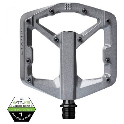 CRANKBROTHERS  - Stamp 3 Magnesium - P&eacute;dale plate taille Large, gris