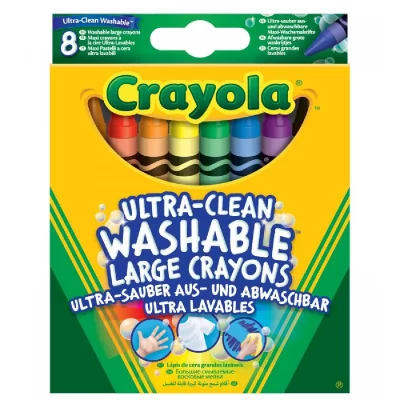 CRAYOLA  - 8 Gros crayons &agrave; la cire ultra lavables - Coloriage