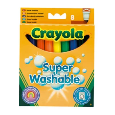 CRAYOLA  Set 8 Washable Broad Line Markers Multicolore