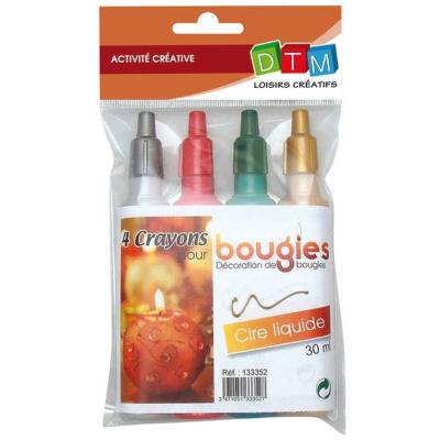 DTM Crayon de cire liquide pour bougie - 4 pi&egrave;ces - 