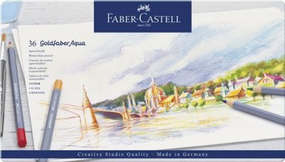 FABER CASTELL Crayon de couleur Aquarellable Faber-Castell Goldfaber etui 36 pces