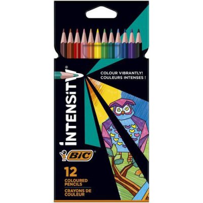 BIC Crayon De Couleur Intensity Triangulaire Mine Douce Assortis
