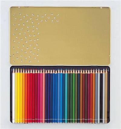 STABILO Crayon De Couleur  Original - Bo&icirc;te M&eacute;tal De 38 Crayons De Couleur Mine Fine Couleurs Assorti