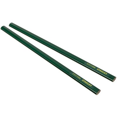 STANLEY Crayon de ma&ccedil;on  corps vert - 30 cm - 2 pi&egrave;ces - STHT0-72998