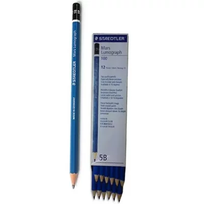 GENERIQUE Crayon Graphite T&ecirc;te Tremp&eacute;e Mine 5b Staedtler Lumograph 100