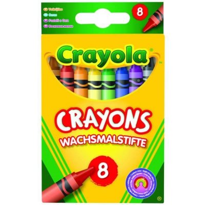 CRAYOLA Crayons : 8 crayons doux &agrave; la cire