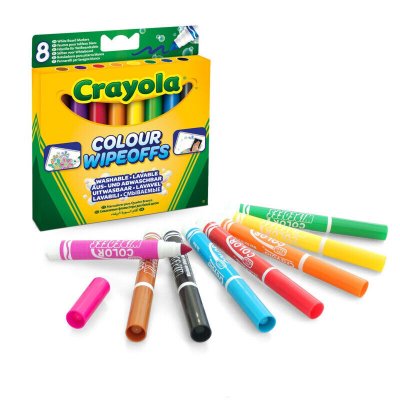 CRAYOLA Crayons 8 feutres &agrave; colorier effa&ccedil;ables &agrave; sec CRA5010065082236