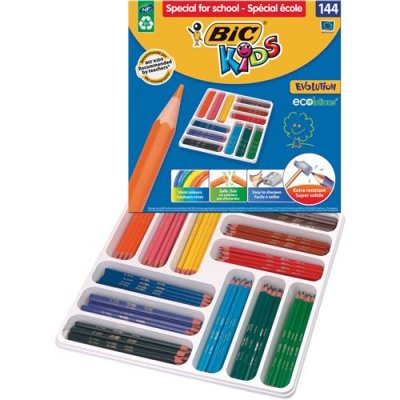BIC Crayons de couleur Evolution (Sp&eacute;cial &eacute;cole) - Class pack de 144