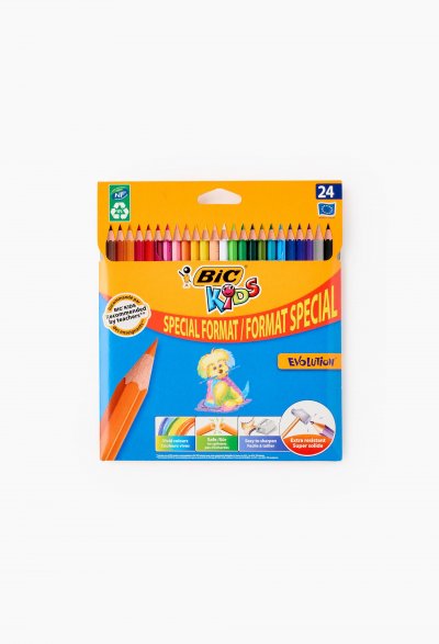 BIC Crayons De Couleur Kids Evolution X24  - La Bo&icirc;te De 24 Crayons