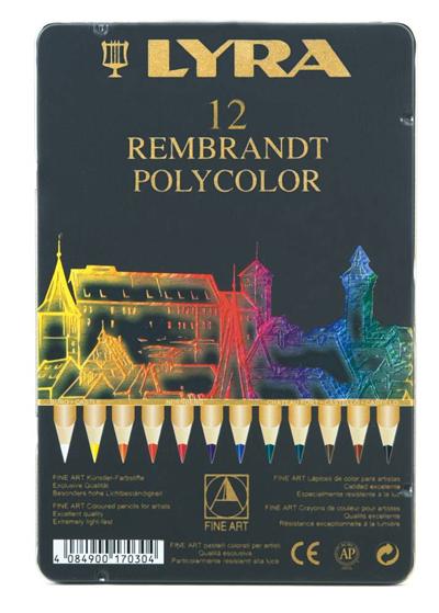REMBRANDT Crayons De Couleurs  Polyacolor - Bo&icirc;te M&eacute;tal De 12 Crayons