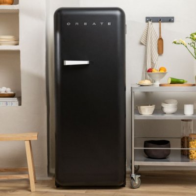 CREATE  - R&eacute;frig&eacute;rateur 281L, Noir - RETRO FRIDGE