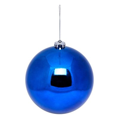 ATMOSPHERA Cr&eacute;ateur d'int&eacute;rieur - Boule de No&euml;l Brillante ""Maxi"" 15cm Bleu Nuit