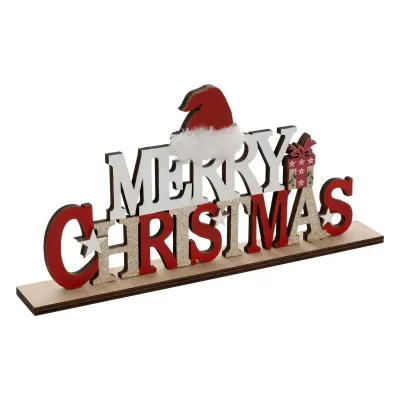 ATMOSPHERA Cr&eacute;ateur d'int&eacute;rieur - D&eacute;co de No&euml;l Mots ""Merry Christmas"" 30cm Rouge