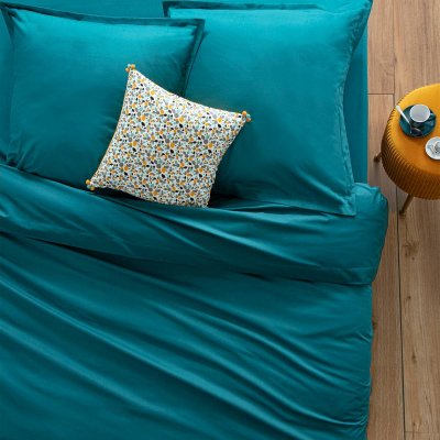 ATMOSPHERA Cr&eacute;ateur d'int&eacute;rieur - Housse de Couette Int&eacute;rieur 240x220cm Bleu Canard
