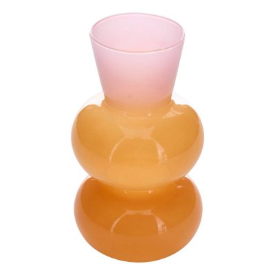 Cr&eacute;ateur d'int&eacute;rieur - Soliflore Design en Verre ""Poolside"" 14cm Orange