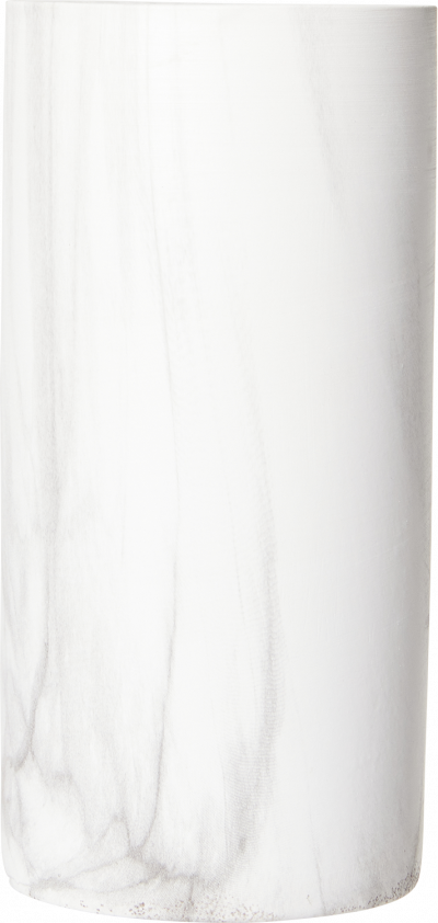 ATMOSPHERA Cr&eacute;ateur d'int&eacute;rieur - Vase D&eacute;co Cylindrique Effet Marbre 20cm Blanc