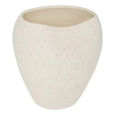 ATMOSPHERA Cr&eacute;ateur d'int&eacute;rieur - Vase Design en C&eacute;ramique ""Sien"" 29cm Blanc