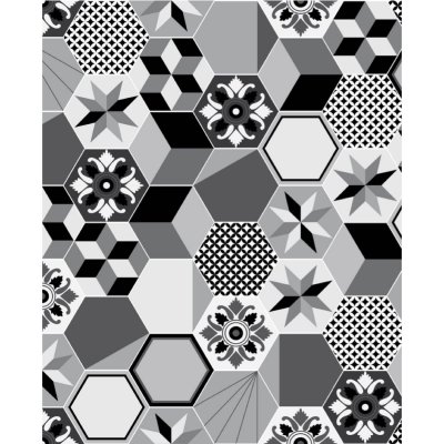 CPM Cr&eacute;dence adh&eacute;sive carreaux en aluminium Exa - 70 x 40 - Gris