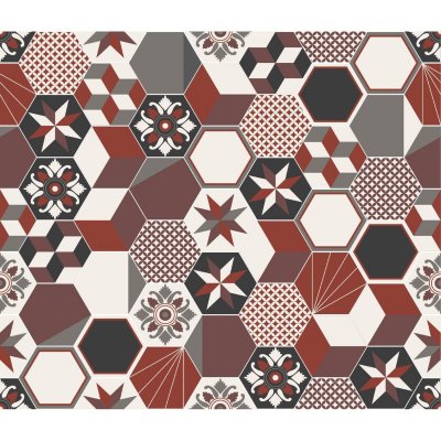 CPM Cr&eacute;dence adh&eacute;sive carreaux en aluminium Exa - 70 x 40 - Rouge