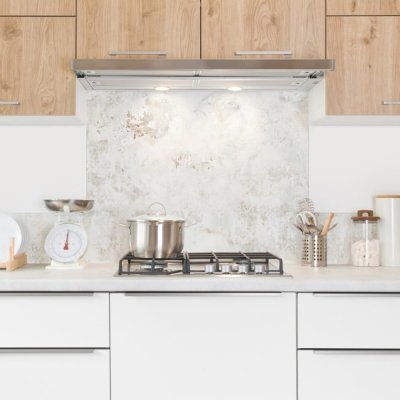 99DECO Cr&eacute;dence Cuisine Aluminium TRASHWALL - Lot de 2 L100xH20cm