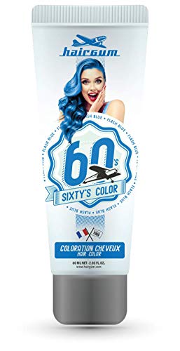 HAIRGUM Cr&egrave;me colorante Sixty's Color - Bleu flashy  60ML
