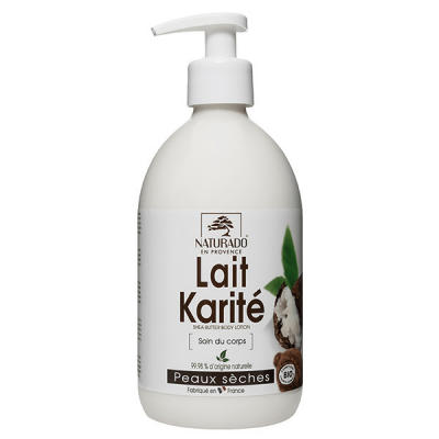 NATURADO EN PROVENCE Cr&egrave;me corporelle naturelle 15% beurre de karit&eacute; p&eacute;pins de raisin 500ml