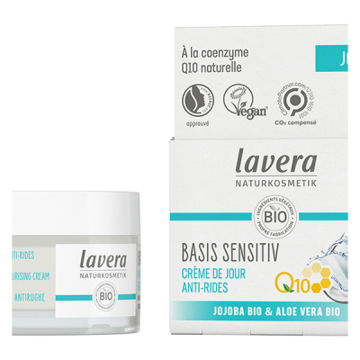 LAVERA Cr&egrave;me de Jour anti rides &agrave; la coenzyme Q10 Basis Sensitiv 