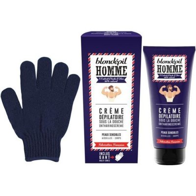 BLONDEPIL HOMME Cr&egrave;me &Eacute;pilatoire Homme Sous La Douche, Peaux Sensibles  - Le Tube De 200ml