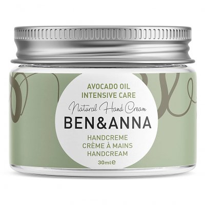 BEN AND ANNA Cr&egrave;me Mains Solide "Soin Intensif " - Huile d'Avocat - Ben & Anna