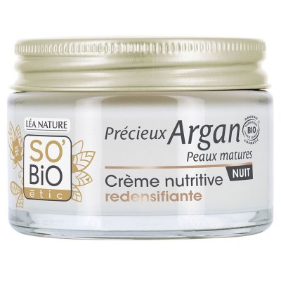 LEA NATURE SO BIO ETIC Cr&egrave;me nutritive redensifiante nuit, pr&eacute;cieux argan peaux matures