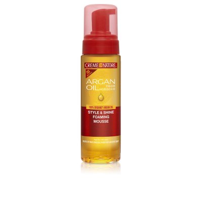 CREME OF NATURE  Mousse coiffante &agrave; l&rsquo;huile d&rsquo;argan