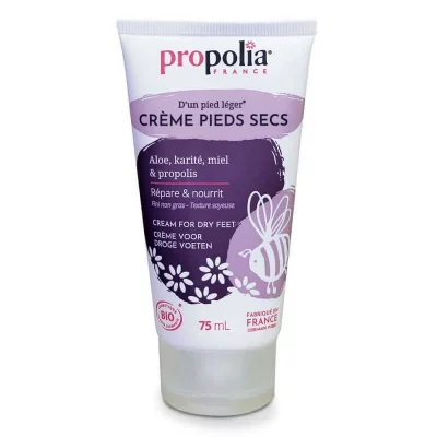PROPOLIA Cr&egrave;me pieds secs certifi&eacute;e Bio Alo&egrave;, Karit&eacute; et Propolis 