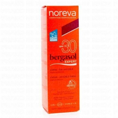 NOREVA Creme Solaire Spf30 50ml Bergasol Expert Fini Invisible Bergasol