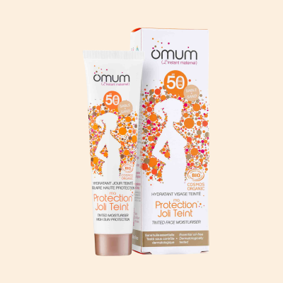 OMUM Cr&egrave;me visage teint&eacute;e SPF50 Ma Protection Joli Teint - Sable - 
