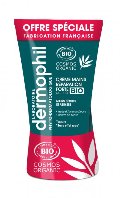 Cremes Mains Bio 2x75ml Les Intenses Reparation Forte Dermophil Indien