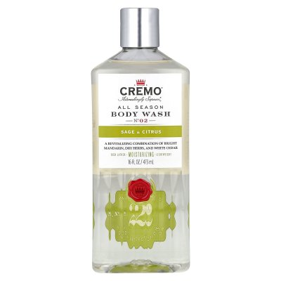 CREMO  - Gel Douche Sauge et Agrumes Hydratant & Revitalisant 473ml