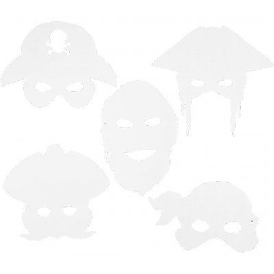 ART COMPANY Creotime masques de pirates h : 16-26 cm l : 17,5-26,5 cm 16 pi&egrave;ces