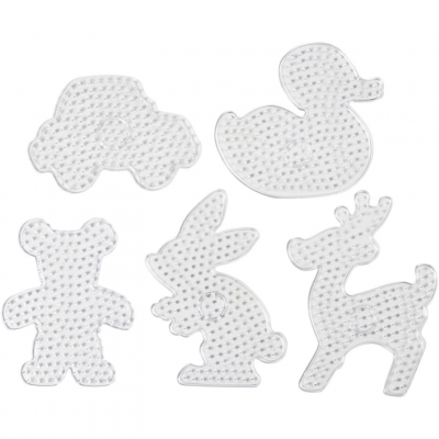 CREATIV COMPANY Creotime plaque inf&eacute;rieure perles de repassage transparentes 5 pi&egrave;ces
