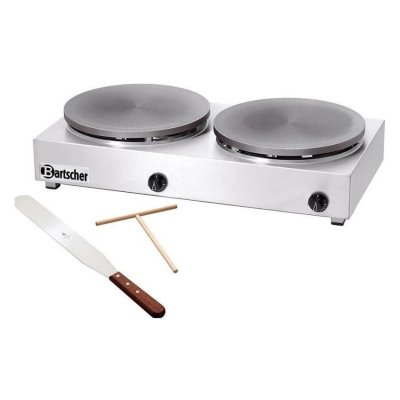 HELLOSHOP26 Cr&ecirc;pi&egrave;re double professionnelle diam&egrave;tre 40 cm 12KW 