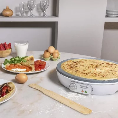 CECOTEC Cr&ecirc;pi&egrave;re &eacute;lectrique 1000w noir blanc